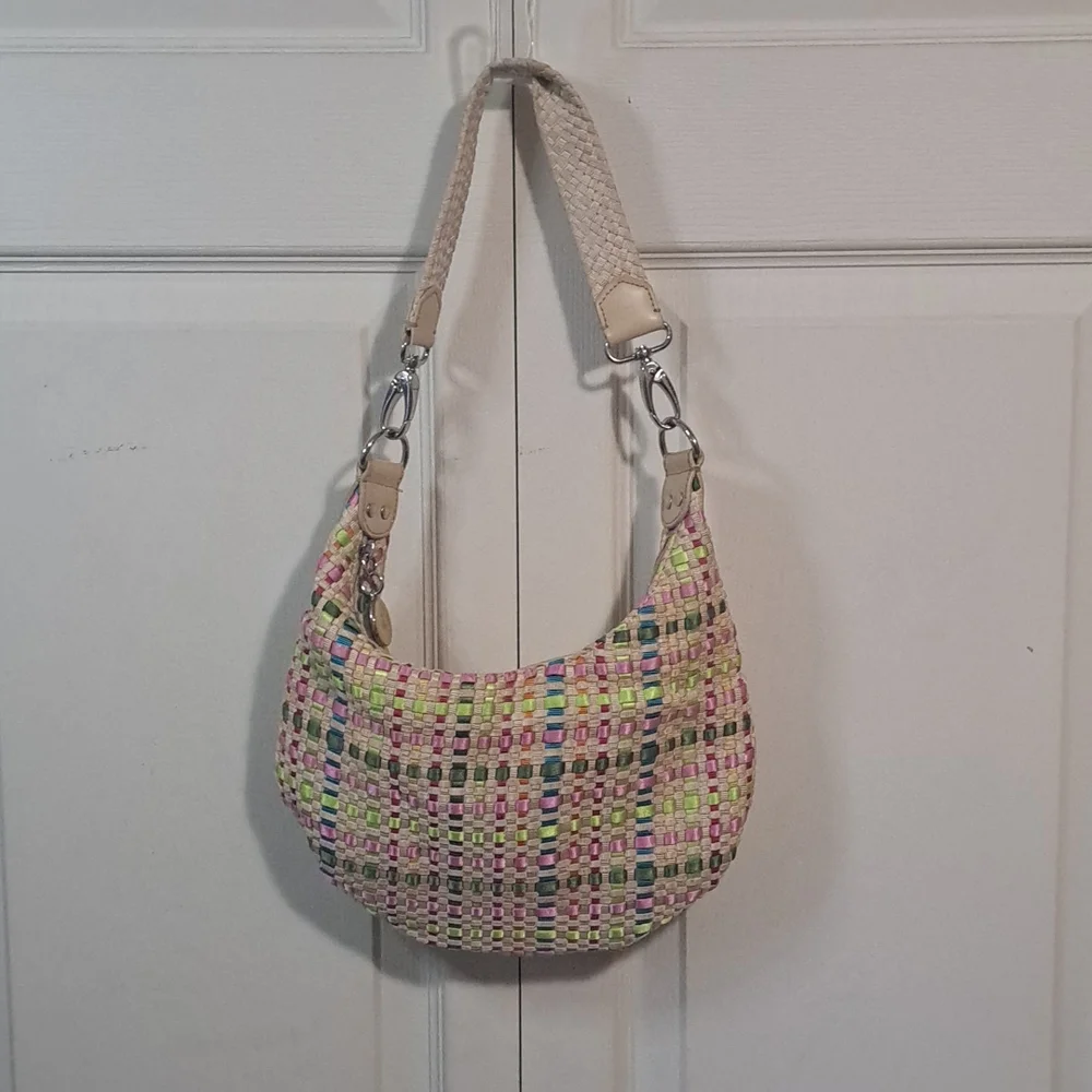 The Sak hobo style woven ribbon handbag